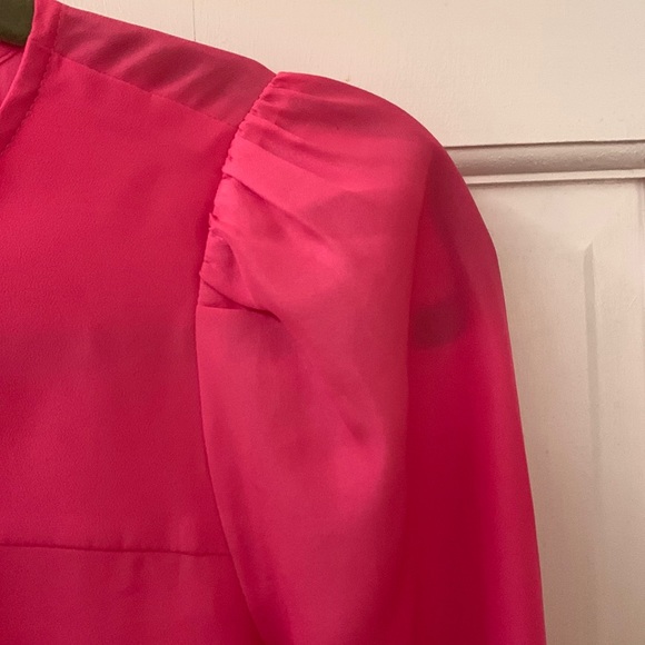 J. Crew Pink Long Sleeve Blouse - Picture 3 of 6